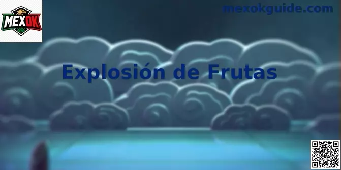 Interfaz gráfica del videojuego casual Explosión de Frutas de MEXOK